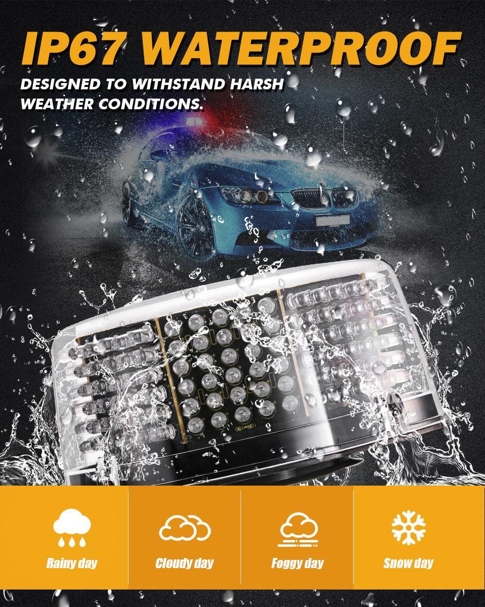 240 LED Emergency Warning Rotating Strobe Beacon Light avec Magnetic Base pour 12V Vehicle Cars Truck Snow Plow – vue 5