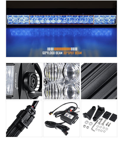22″/32″/42″ V-série RGB droit/courbé 5D lens faisceau combiné Double Row Barres LED pour 2002 Ford F150 – vue 6 – NOVADOMIO