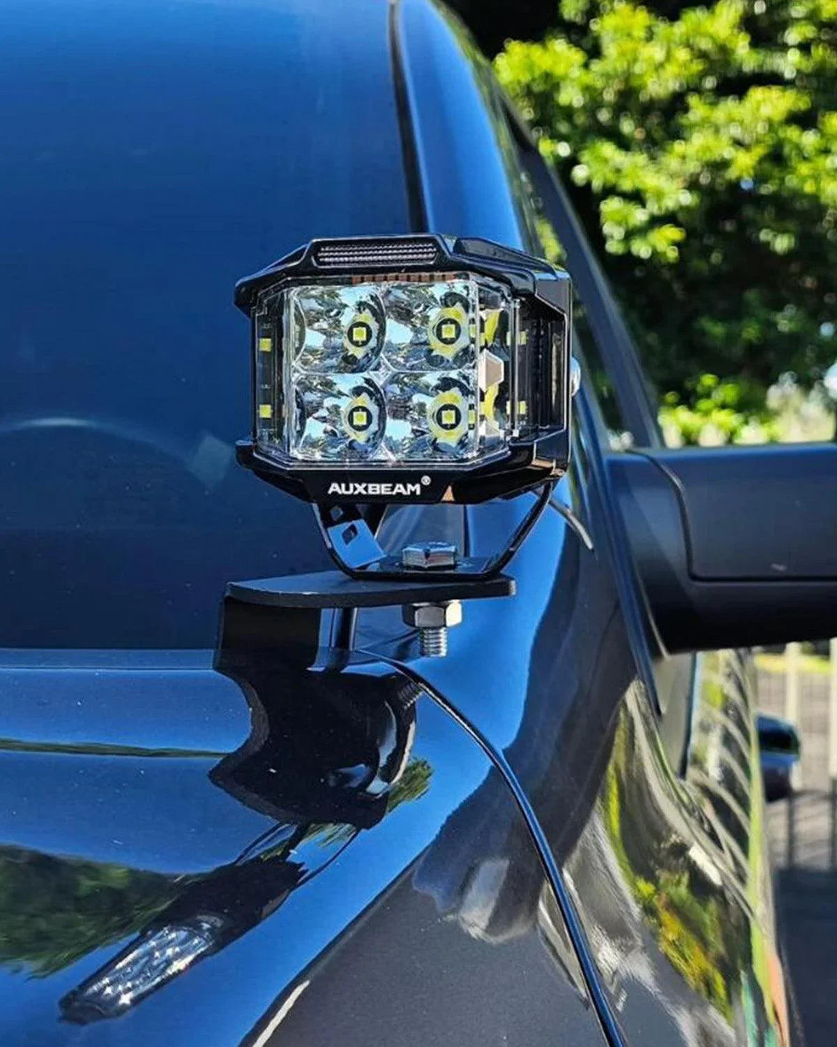 V-MAX série | 4 Inch 92W 8960LM faisceau combiné Side Shooter LED Square Pod Lights avec orange DRL – vue 11
