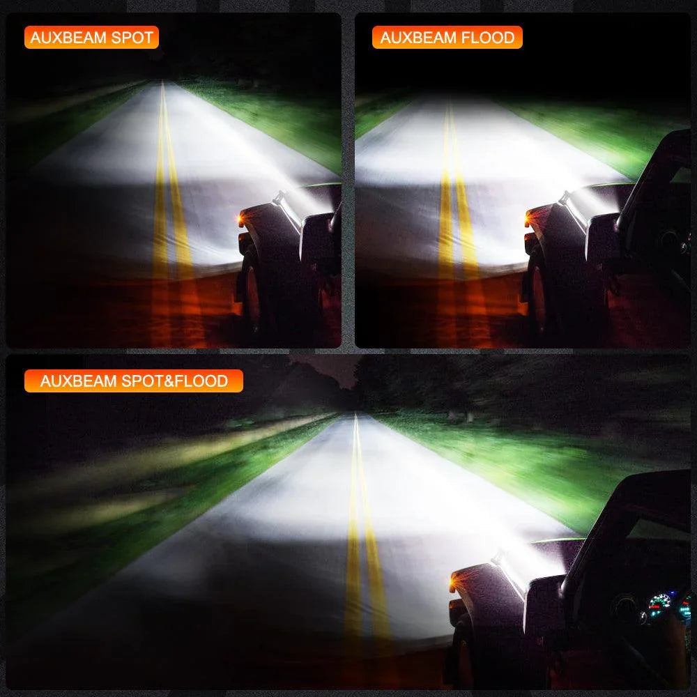 3" 40W LED Pods Light Spot/Flood Multicolor frame avec wiring harness pour JEEP – vue 7
