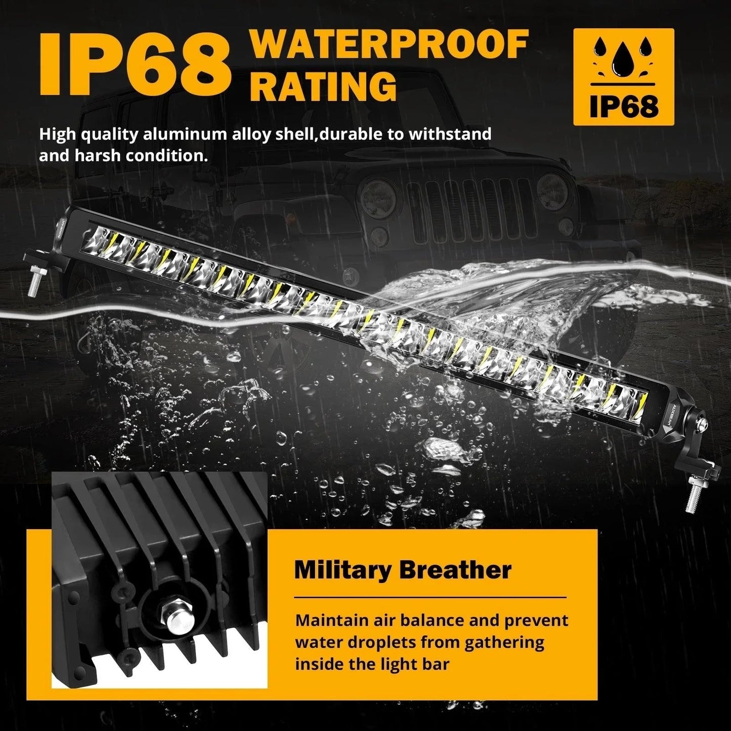 SP-basic série 22 Inch 100W 11000LM Single Row Off Road Barres LED – vue 4