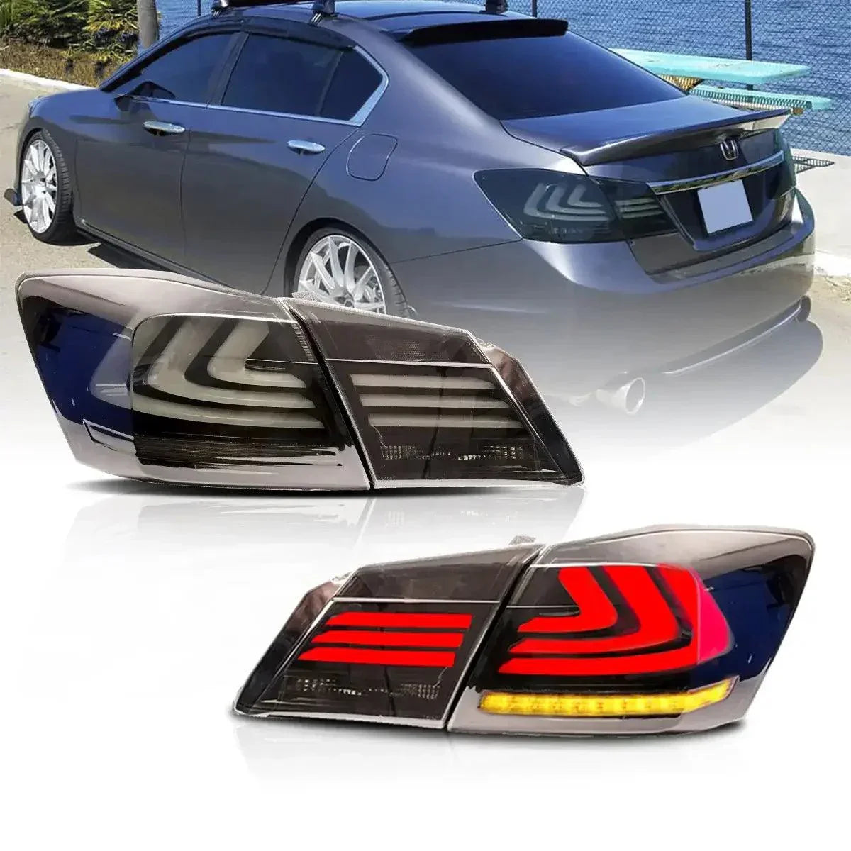 LED bloc de feux arrière avec Sequential clignotant pour 2013-2017 Honda Accord 9th Gen Sedan – vue 3