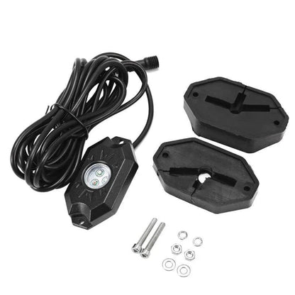 2 pièces 3FT RGB LED fouets LED avec clignotant & feu stop + RGB LED éclairages de soubassement kit avec commande Bluetooth