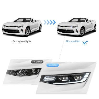 LED bloc optique avant projecteur double faisceau noir Welcome/Breath & Back et Forth Function pour 2016–2018 Chevrolet
