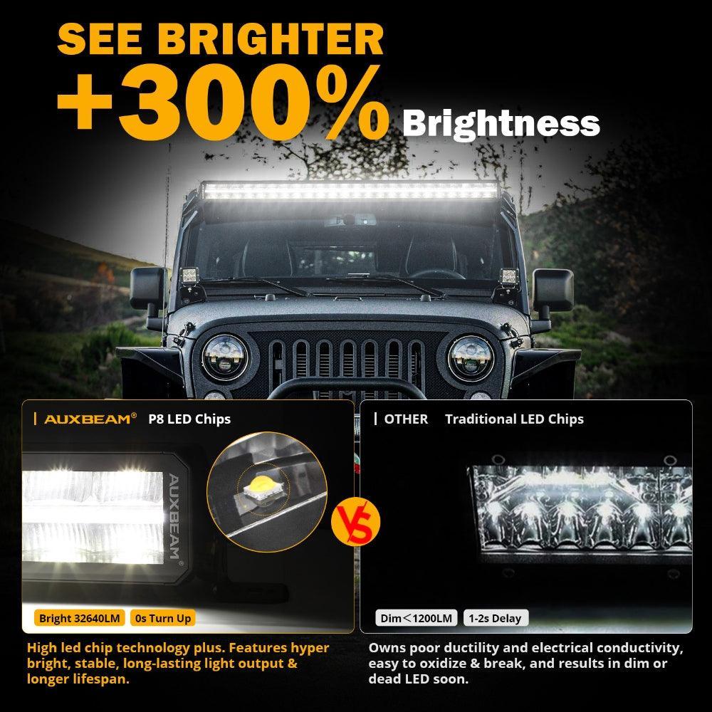 SP-DRL série 42 Inch 278W 32640LM Dual Row Off Road Barres LED avec orange&blanc DRL – vue 4