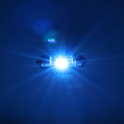 Lot de 2 bicolore à commutation 31 mm DE3175 DE3021 DE3022 1.22″ 1860CSP 6 500 K blanc froid& bleu glacier LED Festoon