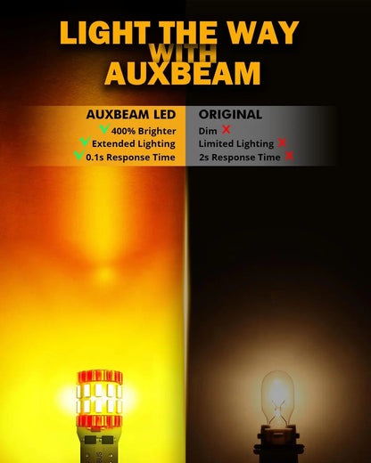 168 2825W5W T10 Ampoules LED pour plaque, feux latéraux et intérieur 3 W 400% plus lumineux CAN-bus anti-erreur orange B1