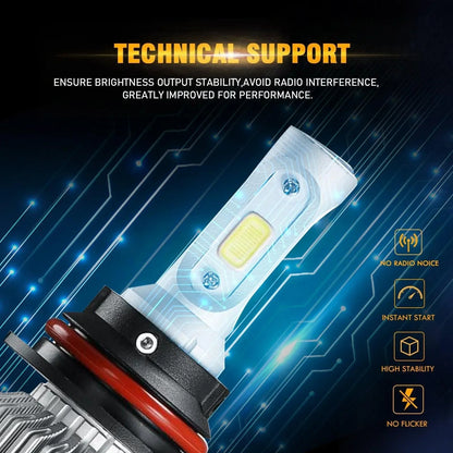 9007/HB5 Ampoules LED S2-série COB LED 270°/360° Beam 8 000 lm pour Nissan Frontier High feux de croisement 2001–2019 – vue 6