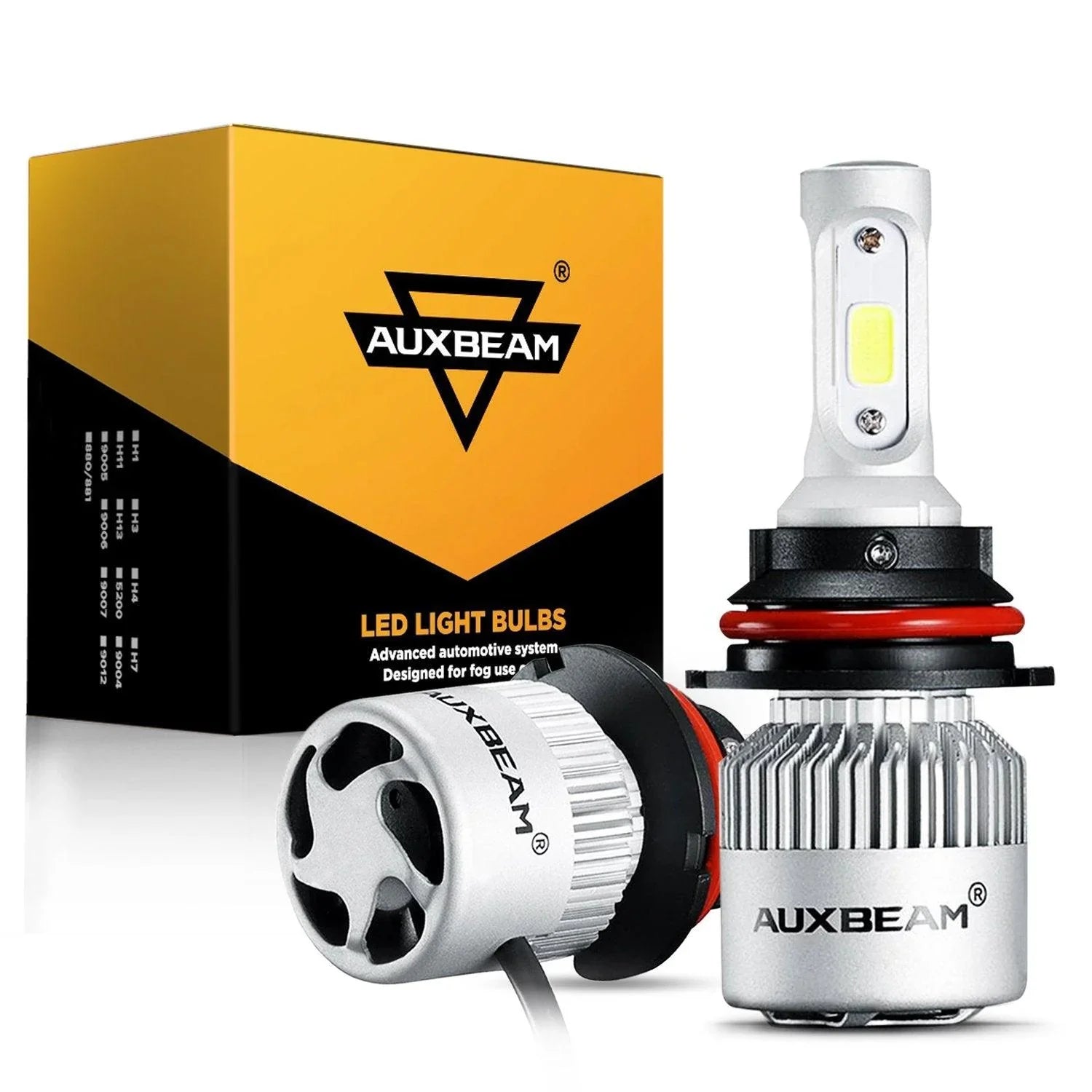 9007/HB5 Ampoules de phare LED 72W 8000ML S2 série Super Brightes COB 6500K blanc froid – 2 ampoules