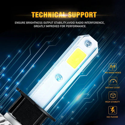 H1 Ampoules de phare LED 72 W 8 000 lm S2 série haute luminosité COB 6 500 K blanc froid – 2 ampoules – vue 6 – NOVADOMIO