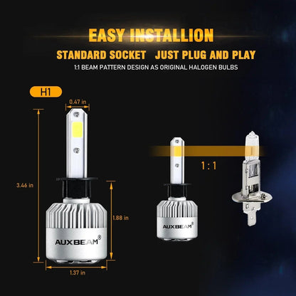 H1 Ampoules de phare LED 72 W 8 000 lm S2 série haute luminosité COB 6 500 K blanc froid – 2 ampoules – vue 8 – NOVADOMIO
