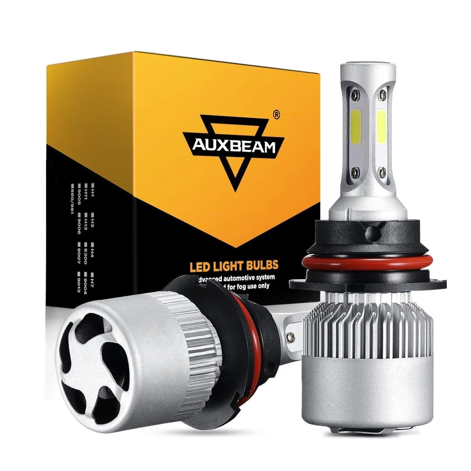 9004/HB1 Ampoules de phare LED 72W 8000ML S2 série Super Brightes COB 6500K blanc froid – 2 ampoules