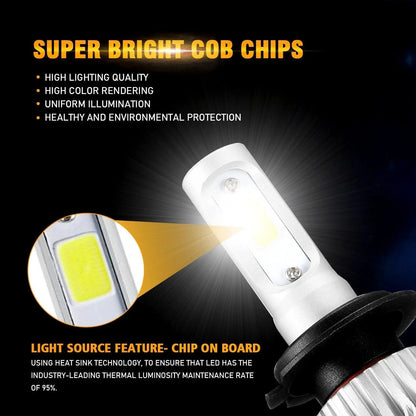H7 Ampoules de phare LED 72 W 8 000 lm S2 série haute luminosité COB 6 500 K blanc froid – 2 ampoules – vue 3 – NOVADOMIO