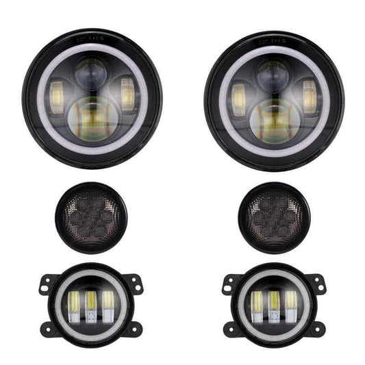 (6PCS/SET) LIGHT + FOG LIGHTS + TURN SIGNALS pour JEEP WRANGLER