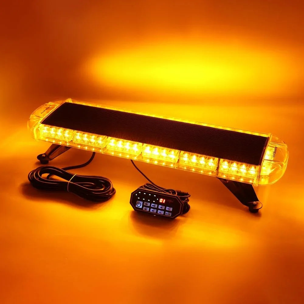 31.5" Rooftop Strobe Flashing Barres lumineuses avec Mounting Brackets 20 Flashing Modes Emergency Safety Warning Caution Be…