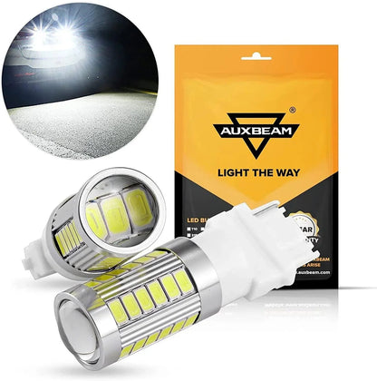 3156 Ampoules LED pour recul, clignotants, stop et feux arrière 20 W 4 000 lm 6 500 K blanc 33LED série – 2 ampoules