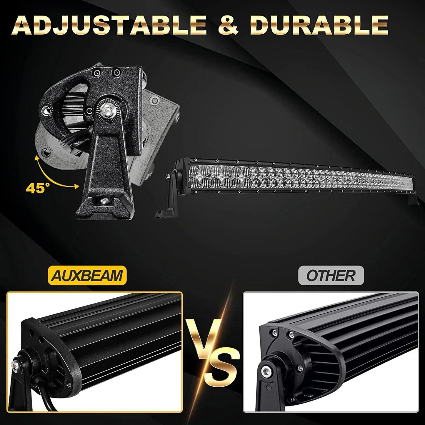 42 Inch 5D série Curved Barres LED + 42" Curved Barres LED Windshield Mount Brackets – vue 9