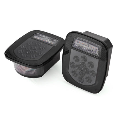 Lot de 2 universel feux arrière 39LEDs Smoked noir pour Wrangler YJ TJ CJ camion Trailer Van bateau – vue 10 – NOVADOMIO