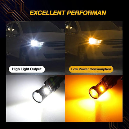 pour 2016-2020 Toyoto Tacoma 7443/T20 DRL&clignotant Light Dual Color Lighting Switchback blanc&orange – vue 3 – NOVADOMIO