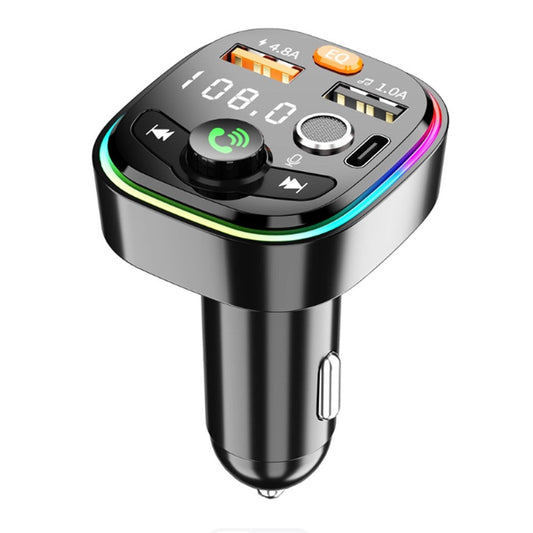 Récepteur Bluetooth 5.0 pour voiture, lecteur multifonctionnel Non destructif, avec lumière d'ambiance, fournitures de…