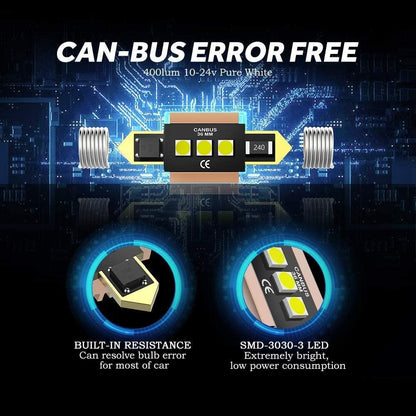 LED Festoon CAN-bus pour intérieur plafonnier lecture plaque d’immatriculation ampoules – vue 6 – NOVADOMIO