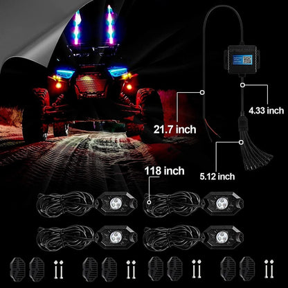 RGB éclairage LED de soubassement kit avec Bluetooth contrôleur pour GMC Sierra AT4 GMC Sierra 1500/2500/3500 – vue 6