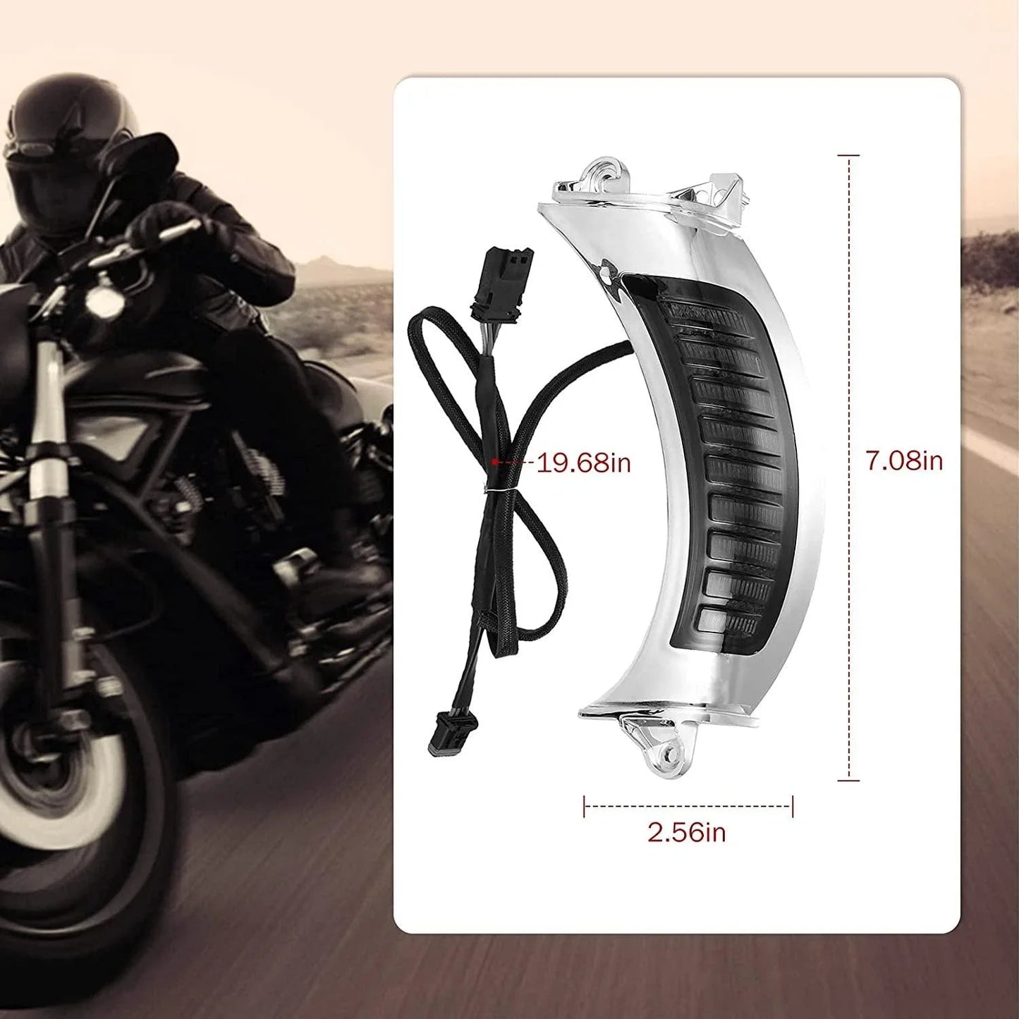 LED Vent clignotant Lights Driving Front Side Lights avec DRL pour Harley Road Glide MS-SG15 Motorcycles 2015-2020 – vue 5
