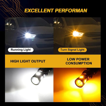 pour 2009-2015 Toyota Tacoma 3157 DRL&clignotant Light Dual Color Lighting Switchback blanc&orange – vue 2 – NOVADOMIO