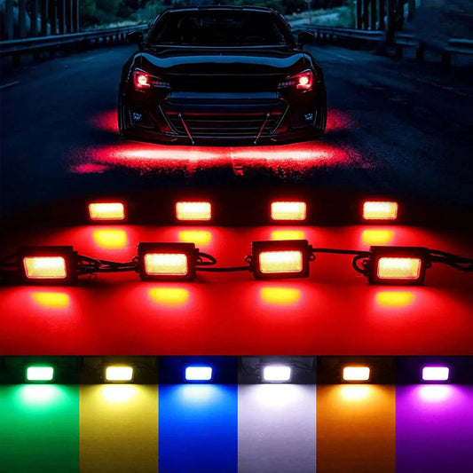 Plafonnier éclairage UTV intérieur éclairage universel Roll Bar Cage Mount + RGBW éclairage LED de soubassement avec