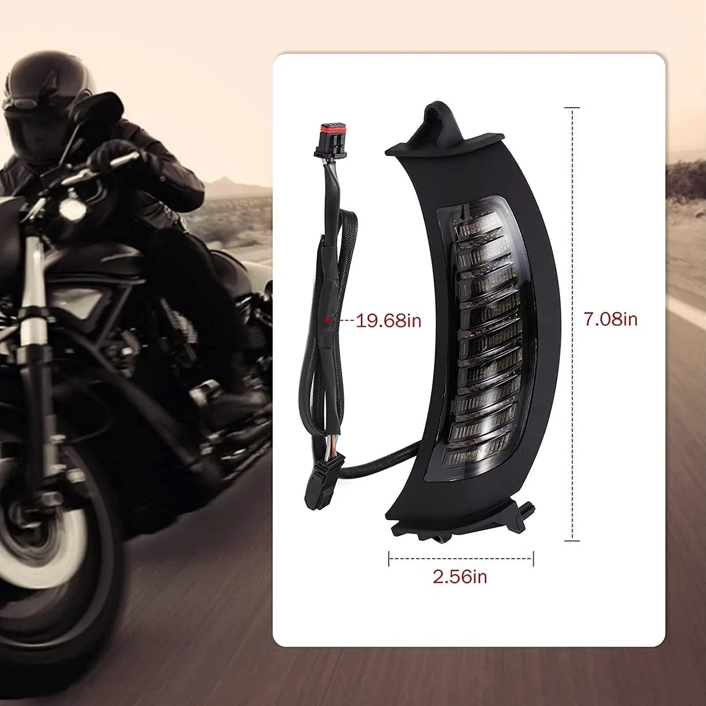 LED Vent clignotant Lights Driving Front Side Lights avec DRL pour Harley Road Glide MS-SG15 Motorcycles 2015-2020 – vue 4