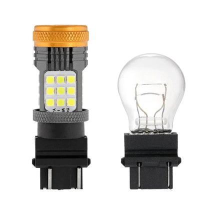 3157 7443 1157 1156 BAU15S blanc orange rouge LED clignotant DRL Brake Tail Reversing ampoules LED 56 W 600% haute luminosité