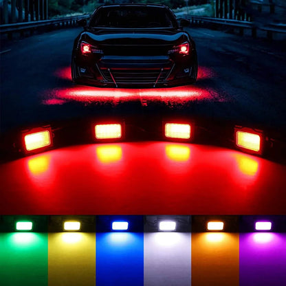 8 pièces RGB éclairage LED de soubassement Multicolor kit avec Bluetooth contrôleur – vue 5 – NOVADOMIO