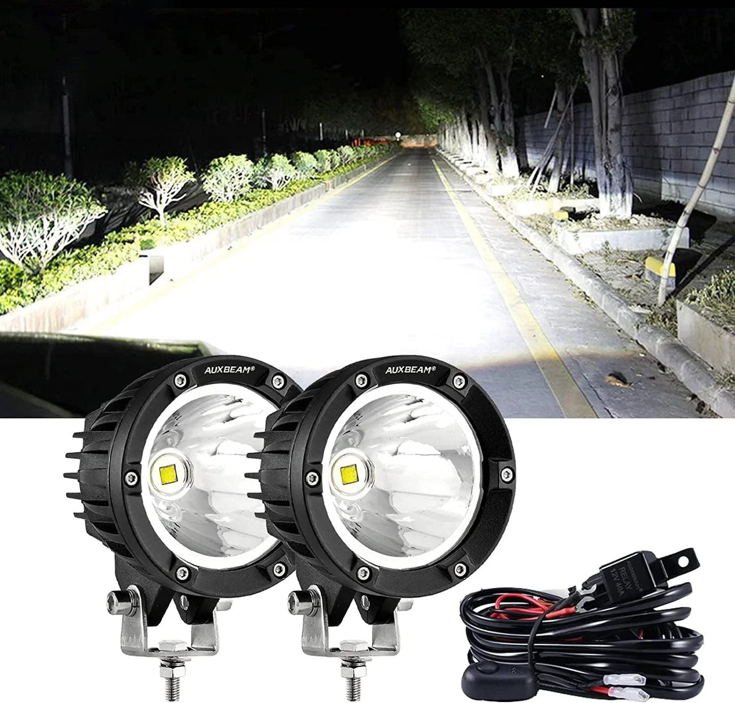 C4 série | 4 Inch 100W Spot Round LED Pods blanc LED Driving Lights