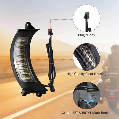 LED Vent clignotant feux Driving avant Side feux avec DRL pour Harley Road Glide MS-SG15 Motorcycles 2015–2020 – vue 6
