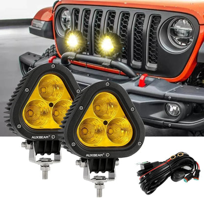 T4 série | 4″ 90 W Triangle Spot orange projecteurs LED compacts – NOVADOMIO