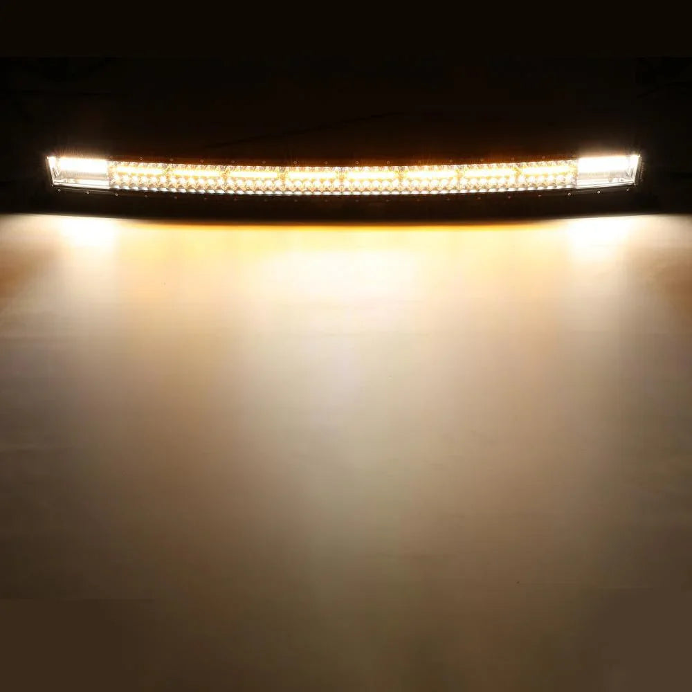 6 Modes série 42 Inch blanc&orange Curved Off Road Barres LED – vue 4