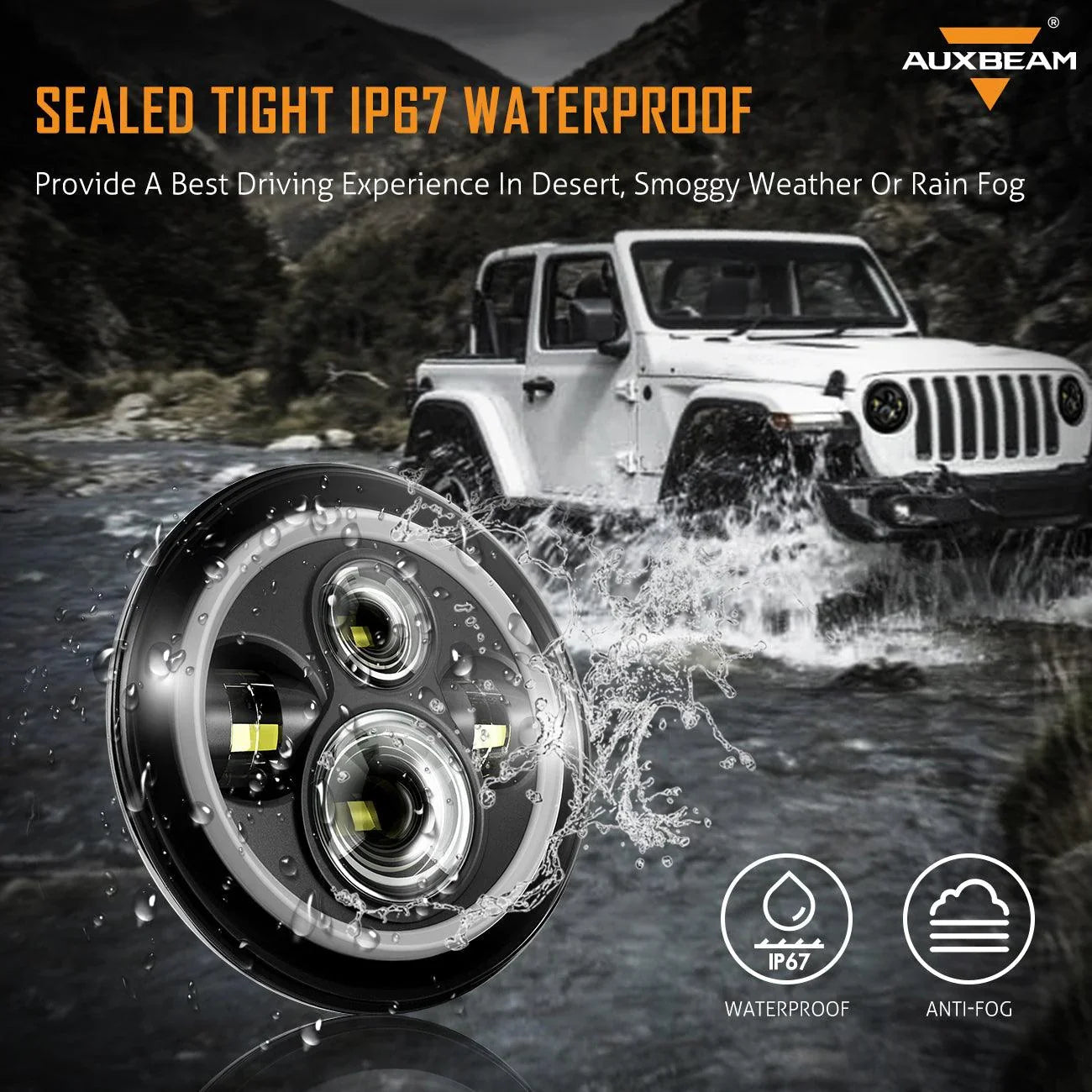 7'' LED Headlight Replacement avec Halo Ring & LED Smoke Tail Light Brake Reverse clignotant Lamp pour Jeep Wrangler JK – vu…