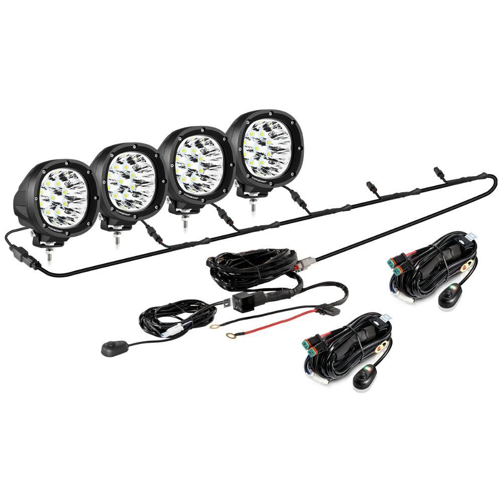 P4 série | 4 Inch 90W Round LED Driving Lights Spot blanc Pod Lights – vue 15