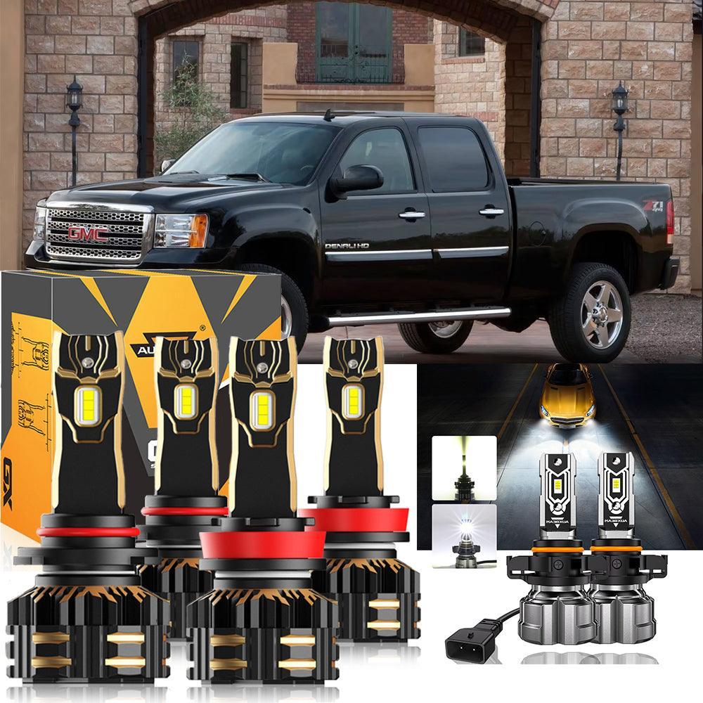 pour 2007-2014 GMC Sierra 3500 HD 9005 H11 Ampoules de phare LED Bundle – vue 21