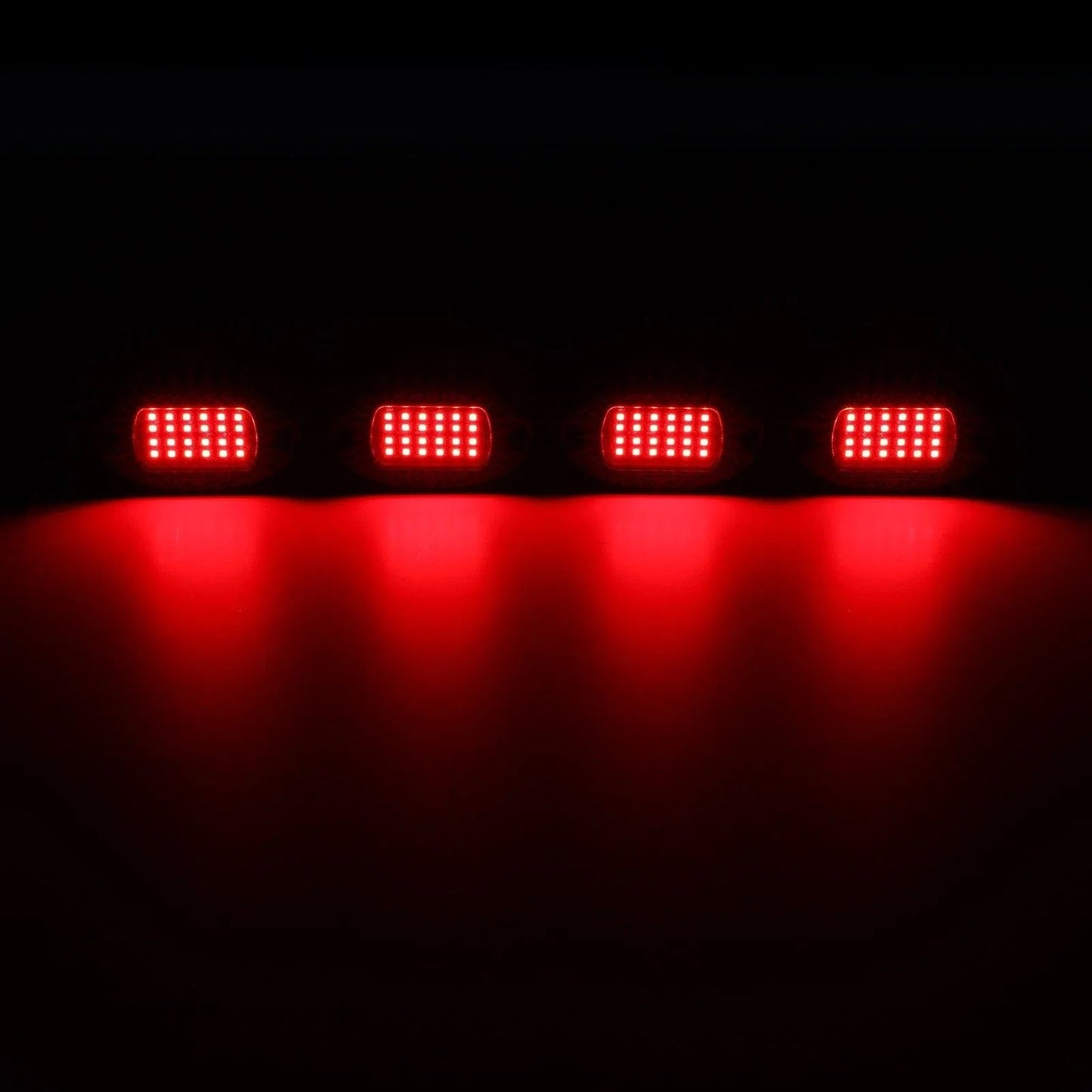 RGBW LED Rock Lights Kit avec Bluetooth APP & Télécommande sans fil, Multicolor Neon Underglow Lights avec Brake Light funct…