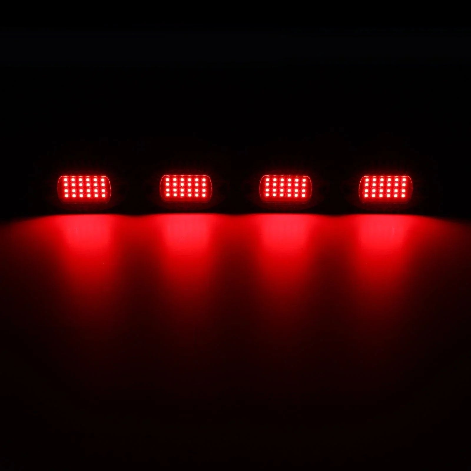 RGBW LED Rock Lights Kit avec Bluetooth APP & Télécommande sans fil, Multicolor Neon Underglow Lights avec Brake Light funct…