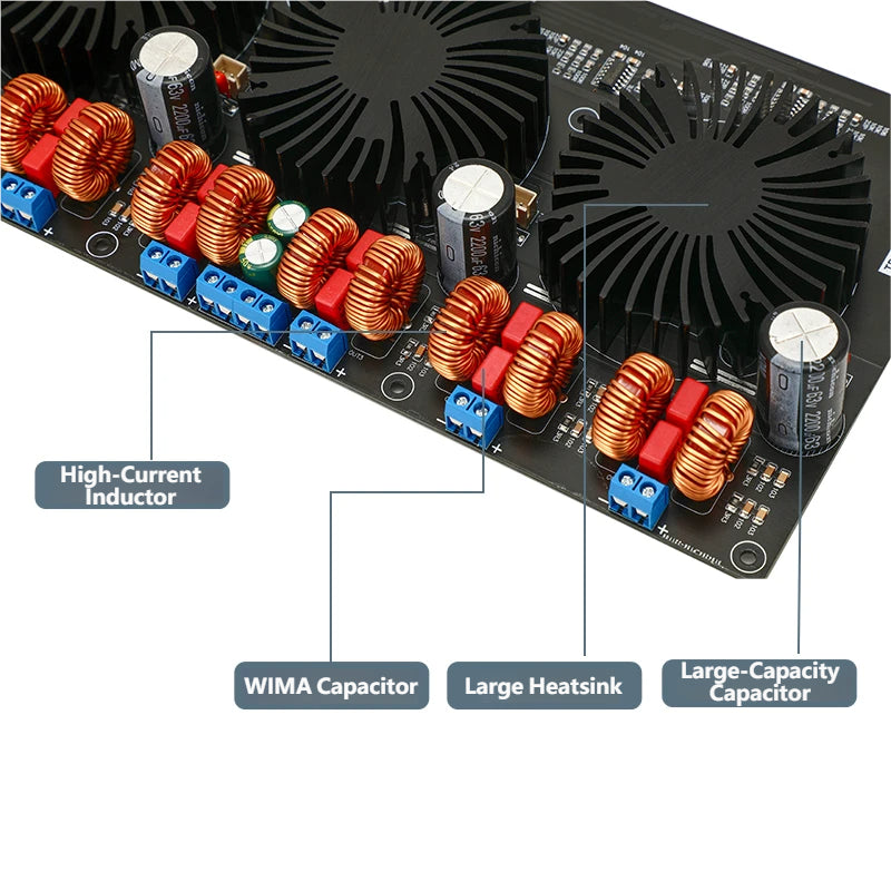 Carte d'amplificateur de puissance numérique HiFi 300 W × 6 TPA3255 5.1 canaux, carte d'amplificateur Audio de classe…