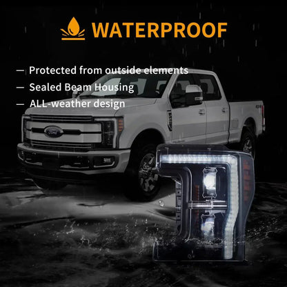 LED bloc optique avant pour 2017–2019 Ford F250 350 450 F550 Super Duty – vue 7 – NOVADOMIO