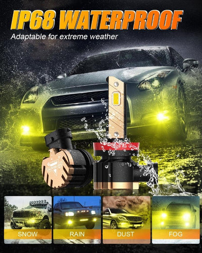 Lot de 2 H11/H8/H9 8 000 lm 3 000 K jaune Z3 LED antibrouillard/DRL ampoules 44 W pour 2012-21015 Toyota TACOMA – vue 3