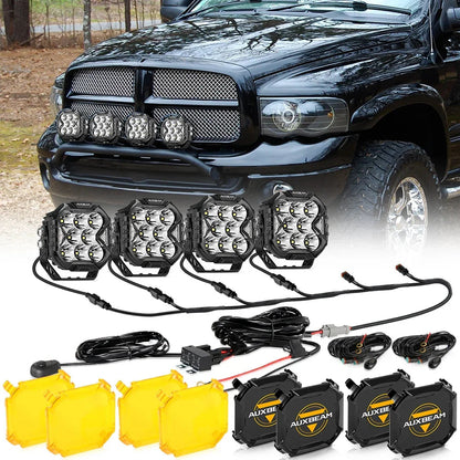 CUBE-Z série 4″ Projecteurs LED compacts tout-terrain avec blanc DRL & feux clignotants orange – vue 21 – NOVADOMIO