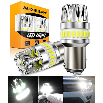 1157 BAY15D Ampoules LED pour recul, clignotants, stop et feux arrière 14W 6000LM sans erreur CAN-bus 6500K blanc Y2 série