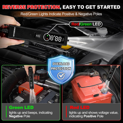 Testeur de circuit automobile KINGBOLEN ECT200 12/24 V – Écran LED – vue 4 – NOVADOMIO