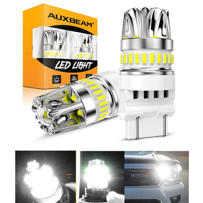 T25 3157 3156 Ampoules LED pour recul, clignotants, stop et feux arrière 14W 6000LM sans erreur CAN-bus 6500K blanc Y2 série