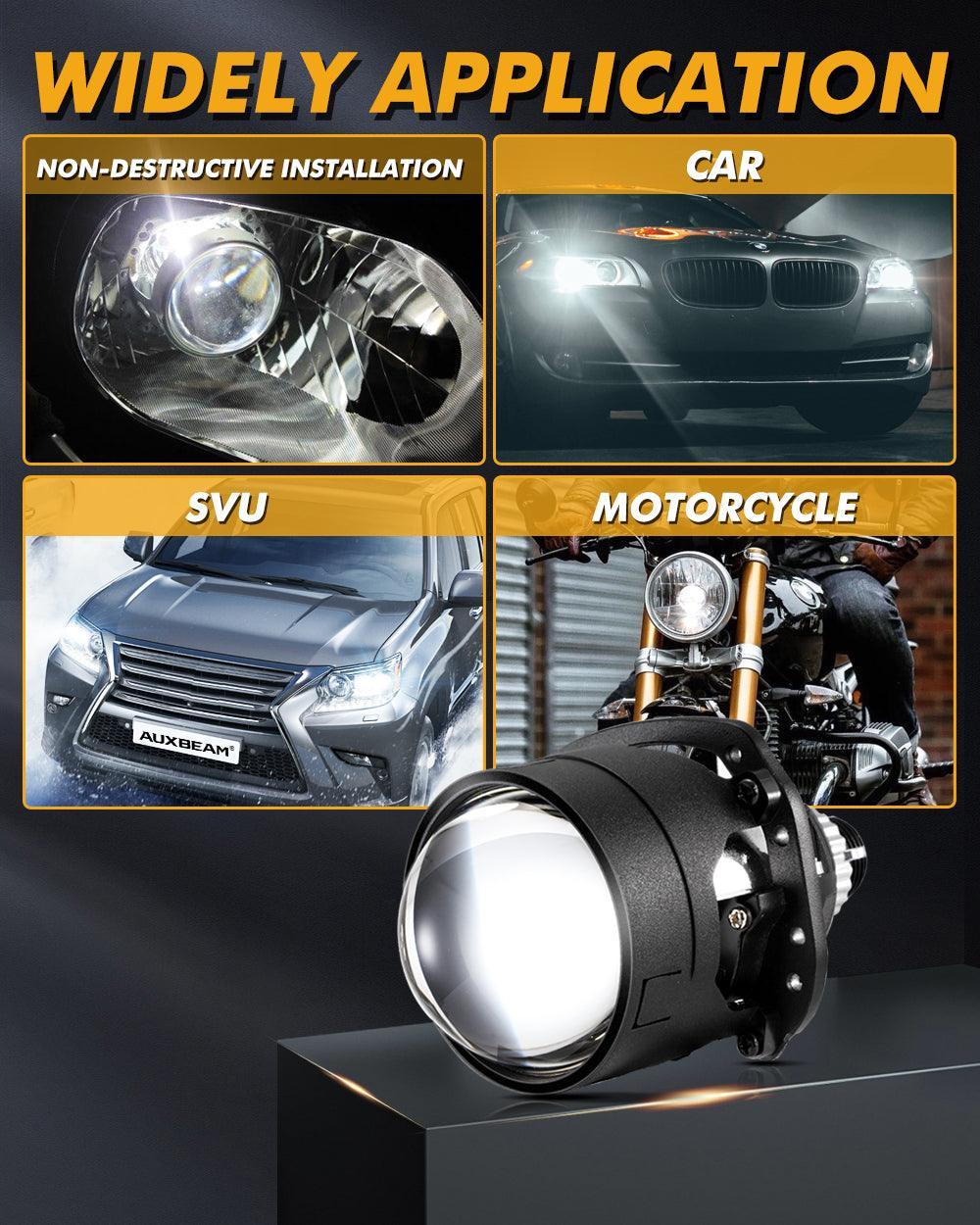 2.5 Inch 80W 6000K Bi-LED Projector Lens Headlight Non-Destructive Installation Projector Lens pour Car | 2PCS/Set – vue 8