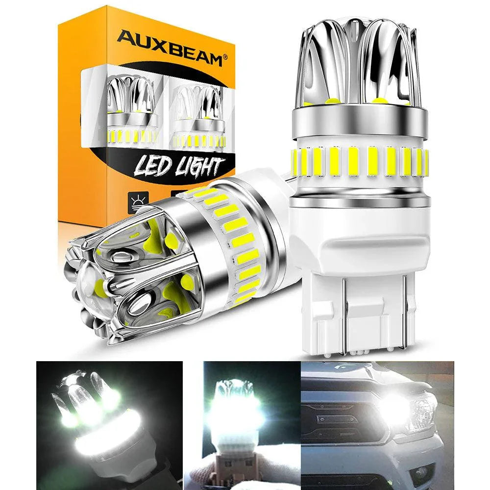 T20 7443 7440 Ampoules LED pour recul, clignotants, stop et feux arrière 14W 6000LM sans erreur CAN-bus 6500K blanc Y2 série…